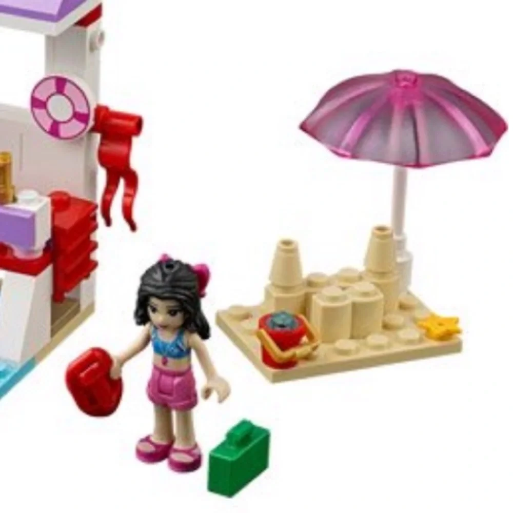 NWOB LEGO Friends Emma's Lifeguard Post Building Set #41028. 78 pieces.